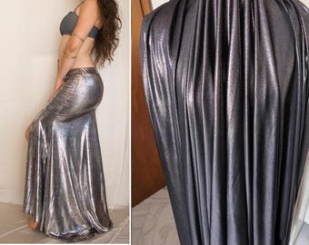 Warm Coal Metallic - Made to measure Mermaid Skirt High slit