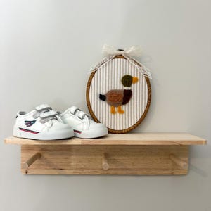 Needle Felted Mallard Duck Embroidery Hoop: Animal Nursery Decor