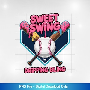 Dripping Baseball PNG: Sporty Clipart Design (Digital Download)
