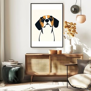 Beagle hond wanddecoratie/digitale download/barwagen accessoires/afdrukbare muurkunst