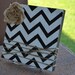 Chevron Frame with Burlap Rose