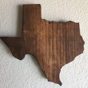 Texas Wood Sign - State Wall Decor