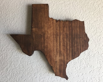 Texas Wood Sign - State Wall Decor