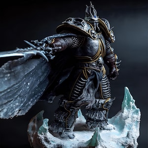 World Of Warcraft Painted Figure,Lich King 3D Print,Warcraft Collectors,World Of Warcraft Miniature,Lich King Statue