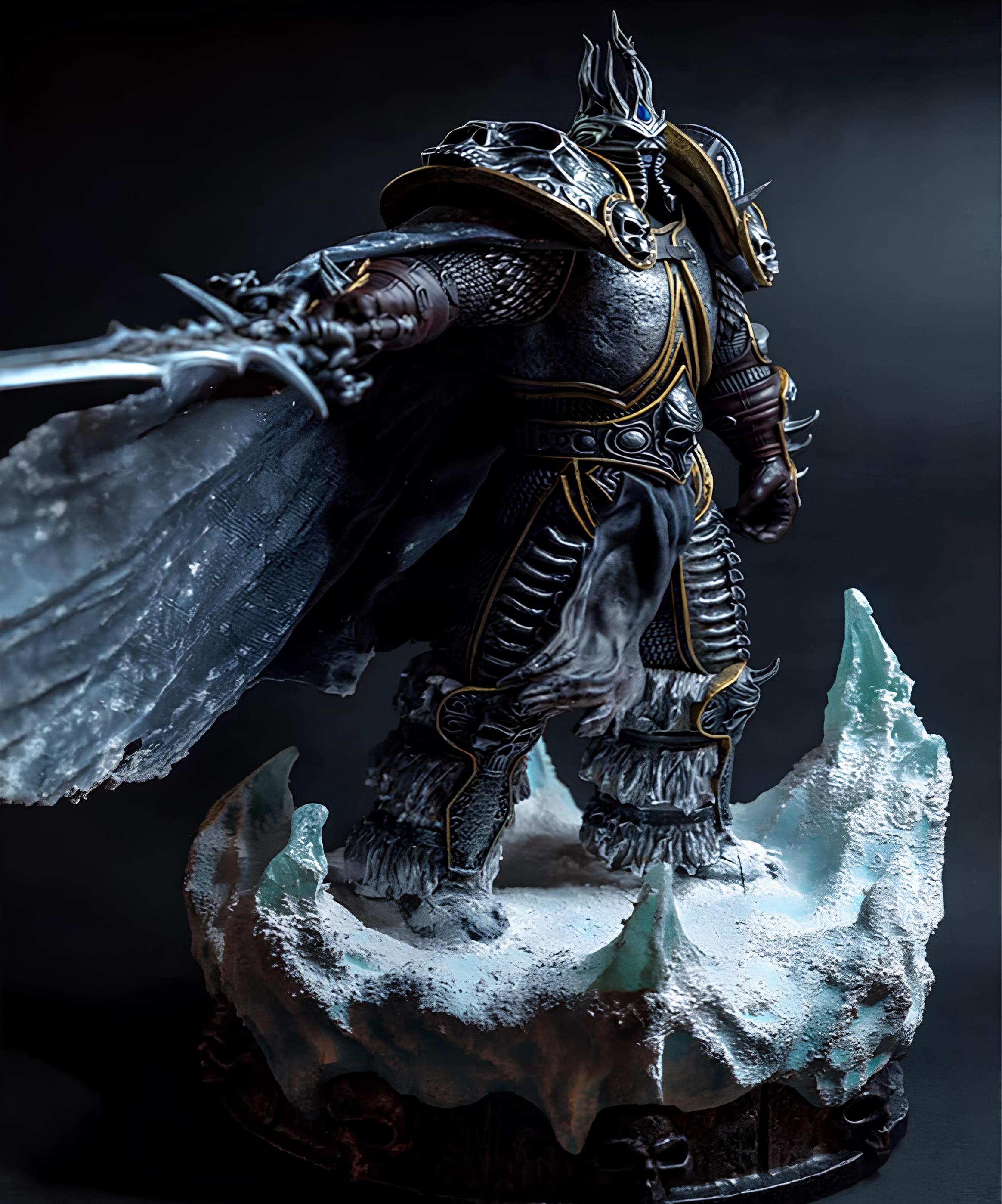 World of Warcraft Painted Figure,lich King 3D Print,warcraft