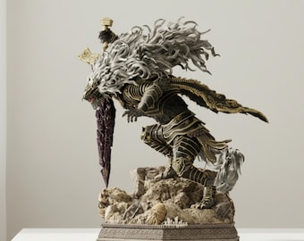Statua del Boss della Lama Nera, figura di Maliketh Elden Ring, regalo ideale per i giocatori, decorazione per la stanza dei giocatori, dipinta a mano