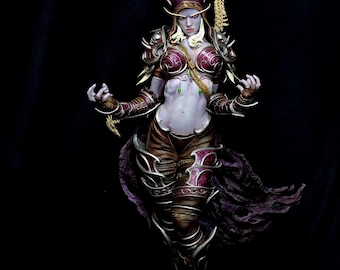 Figura de Sylvanas Brisaveloz, estatua de World of Warcraft, el mejor regalo para gamers, decoración de habitación gamer, 30 cm/12"