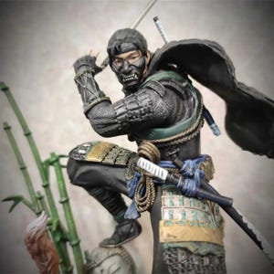 Ghost of Tsushima Figure • Jin Sakai Statue • Ghost Meijin Sakai Sculpt • Video Game Figure • Games Character Figurines • 8K Detailed