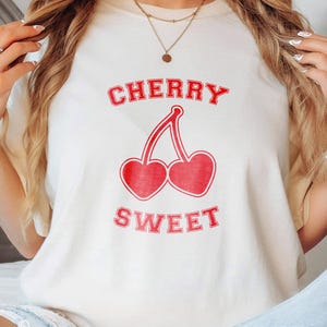 Cherry Shirt, Comfort Colors Summer Shirt, Graphic Tee for Fruit Lovers, Fruit tshirt, Cherry Lover Gift, Farmers Market