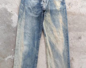 Vaqueros vintage Levis 502 desgastados y oxidados, denim vintage japonés, cintura 27