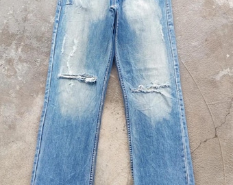 Pantalones vaqueros holgados vintage desgastados con cintura japonesa vintage 29