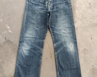 vintage Polo Ralph Lauren selvedge effet vieilli délavé, Mexique vintage taille 35