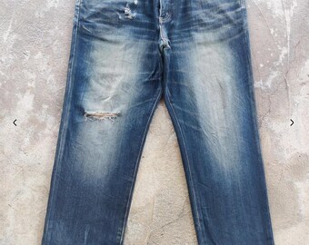Vintage Edwin 504 Japan Distress Faded Denim Vintage Japanese Waist 37