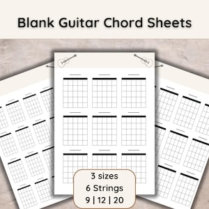 空白のギターコード進行表、作曲補助、ギタリストシート、ミュージシャンツール、練習用アクセサリー、PDFダウンロード