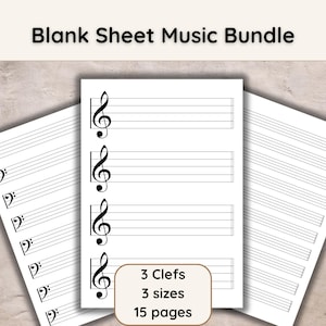Printable Sheet Music Manuscript Paper, Blank 10 Stave, Sheet Music Notebook, Music Composition Paper, Printable A4 PDF, Instant Download