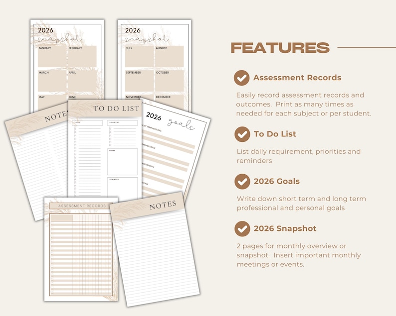 2026 Printable Teacher Planner | Lesson Planning, Daily & Weekly ...