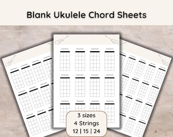 Blank Ukulele Chord Sheet: Chord Progression For Students And Assessment