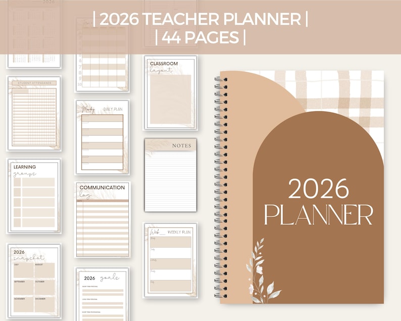 2026 Printable Teacher Planner | Lesson Planning, Daily & Weekly ...