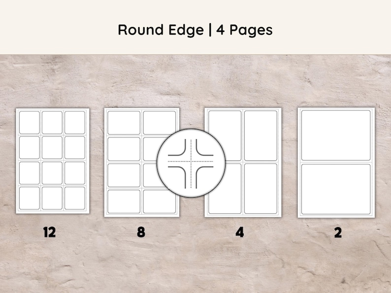 Single Rounded Flash Card Template Printable Flashcard Templates: Multi-size, Square & Rounded Edge (PDF ...