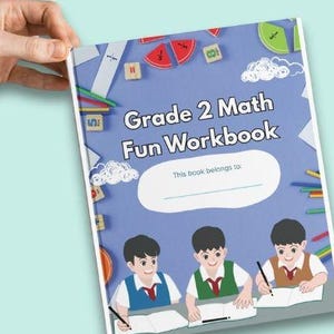 Grade 2 Math Workbook | 60 Printable Worksheets PDF | Homeschool & Classroom Activities Learning for Kids