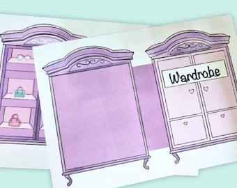 Paper Doll Dress-Up Closet Printable | DIY Kids Craft Activity | Digital PDF Download