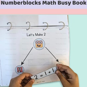 Numberblocks Addition Busy Book | Learn Numbers 1–10 | Toddler Math Printable | Hook and loop fastener Learning Binder| Preschool Homeschool