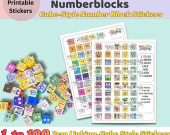 Numberblocks 1–100 Printable Stickers | Fun Math Learning Resources for Kids | Counting & Number Recognition Activities | Digital Download P