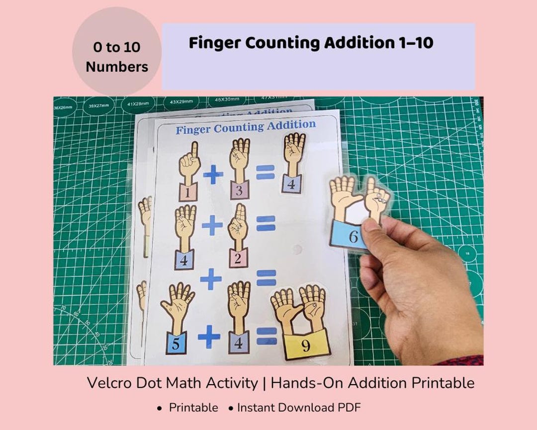 Finger Counting Addition 1–10 | Velcro Dot Math Activity | Hands-on ...