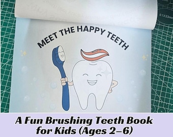 Happy Teeth Sad Teeth Printable Book (20 Pages) | Brushing Teeth Activity for Kids | Dental Hygiene Preschool PDF | Toddler Busy Book