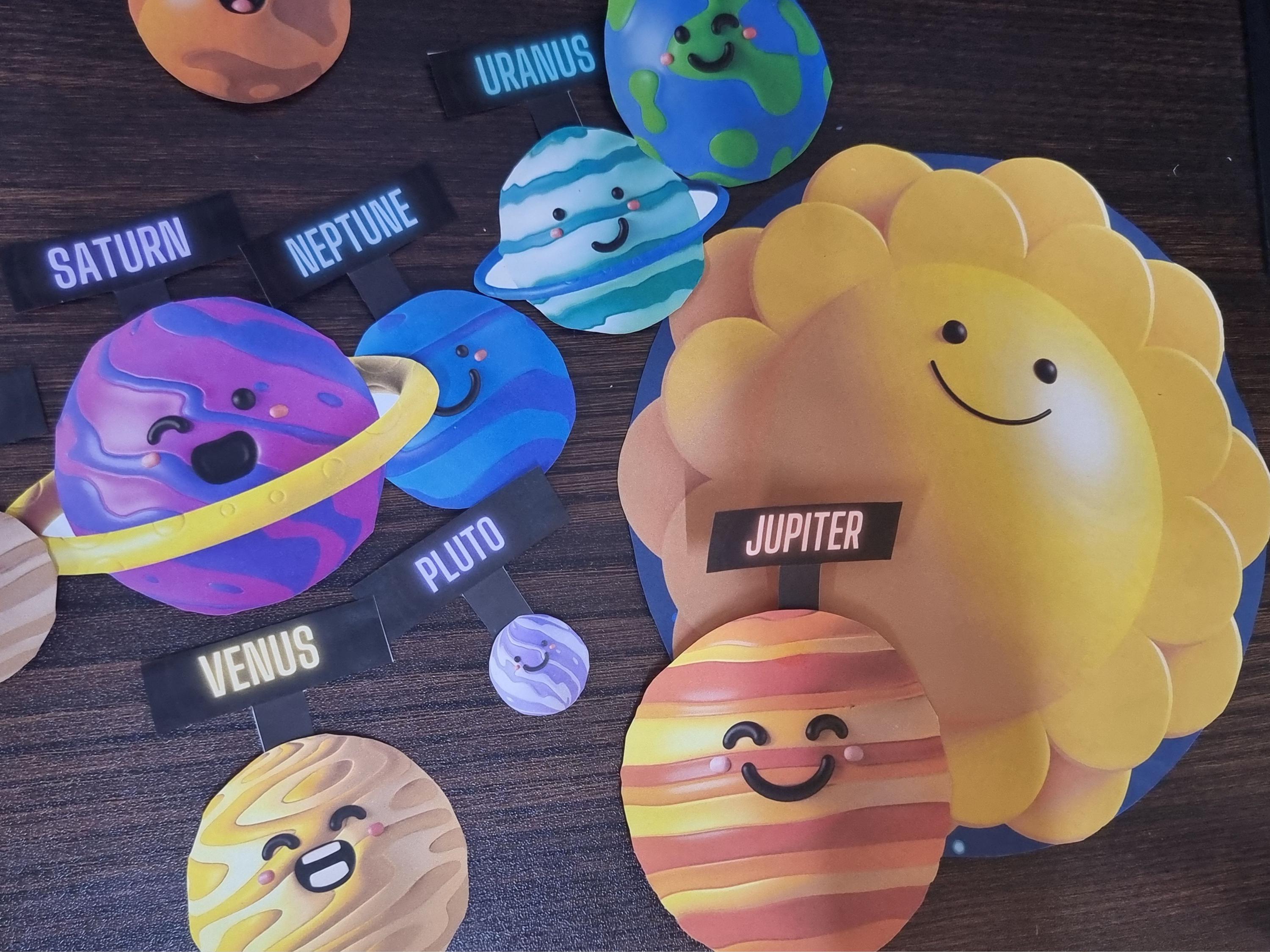 Adorable Solar System Cut and Paste Worksheets Planet Craft Printable ...