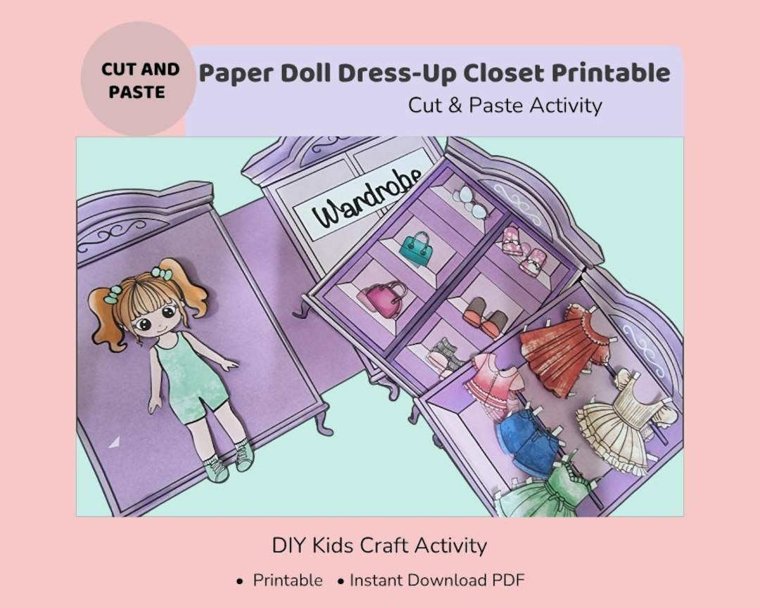 Paper Doll Dress-up Closet Printable | DIY Kids Craft Activity ...