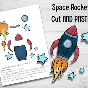 Printable Rocket Craft: Space Activity Template (Digital Download)