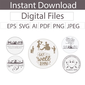 Disegni adesivi personalizzati con incisione laser / File SVG, PNG, PDF, AI, JPEG, EPS / File stampabili e tagliati in vinile