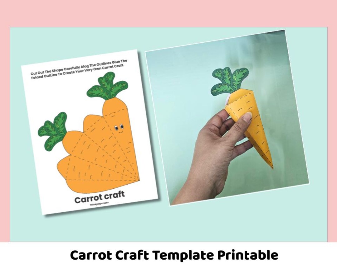 Carrot Craft Template Printable | Spring Craft for Kids | Easter ...
