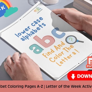 Lowercase find the letter Activity book | pre-school Alphabet Recognition Worksheets | pre-K printable Learning