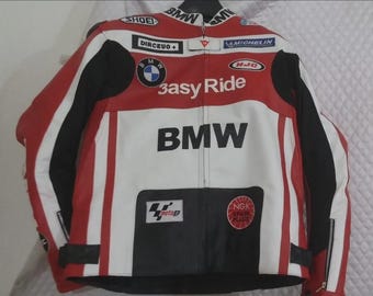 Chaqueta de moto BMW Chaqueta de moto BMW Chaqueta de moto de cuero de vaca Chaqueta de motociclista de carreras
