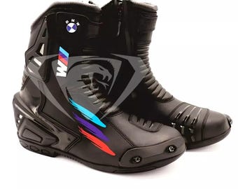 BMW Motorcycle Motorbike Racing Leather Boots Shoes BMW Motorrad botas (Stiefel)