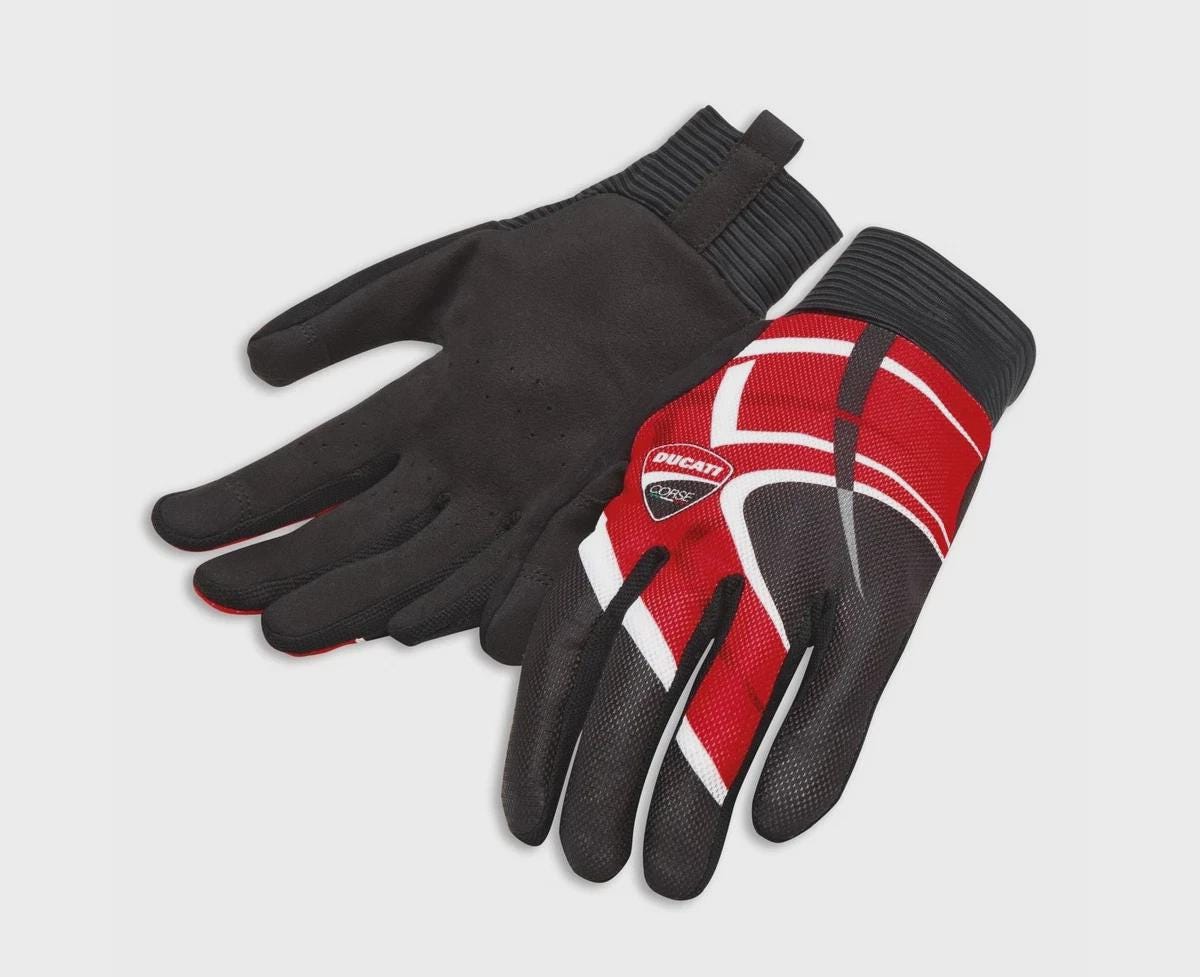 Ducati Corse Cowhide Leather Motorbike Racing Gloves CE Approved All Sizes