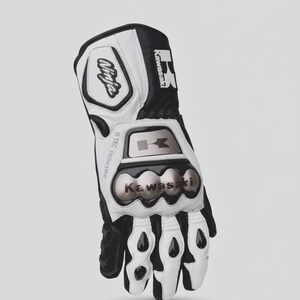 Pythons Racing CE Kawasaki Ninja Racing leren handschoenen voor motorrijden (Moto GP).