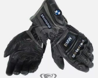 BMW Motorrad Motorcycle Motorbike Racing Leather Gants BMW Motorrad Race Gloves