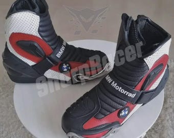 BMW Motorcycle Motorbike Racing Leather Boots Shoes BMW Motorrad botas (Stiefel)