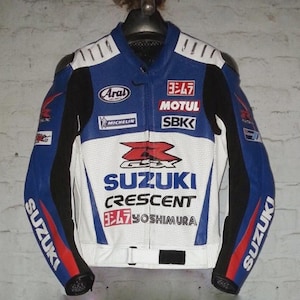 SUZUKI GSXR Motorbike/Motorcycle Leather Jacket Racing Biker Leather Jacket