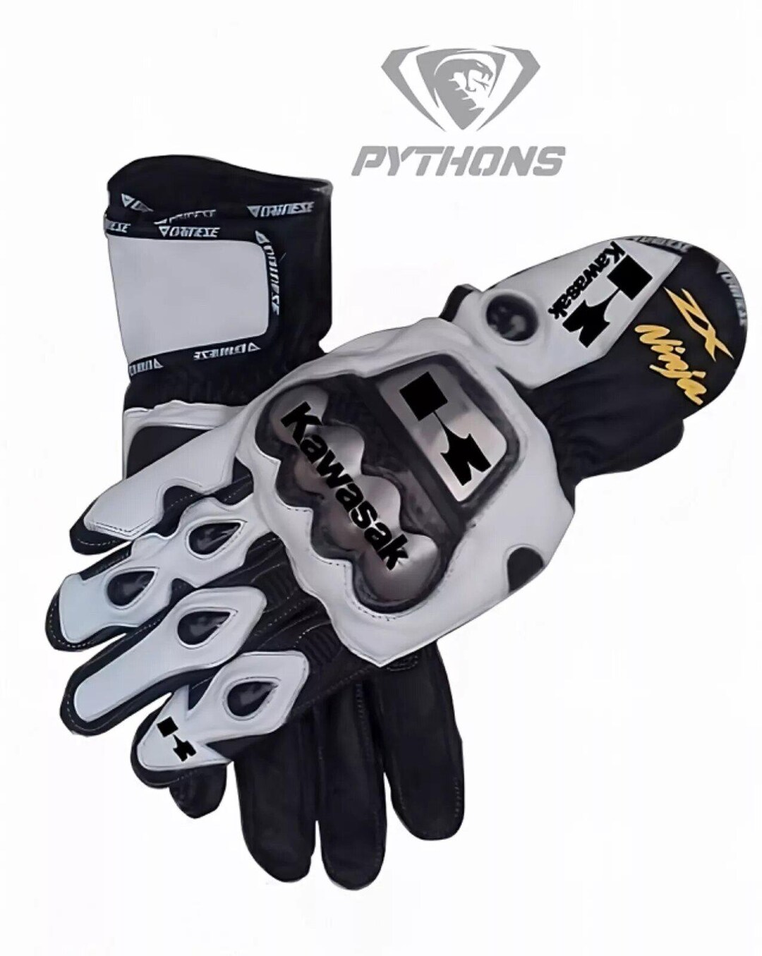 新品 カワサキ オートバイ レーシング レザー グローブ カワサキ