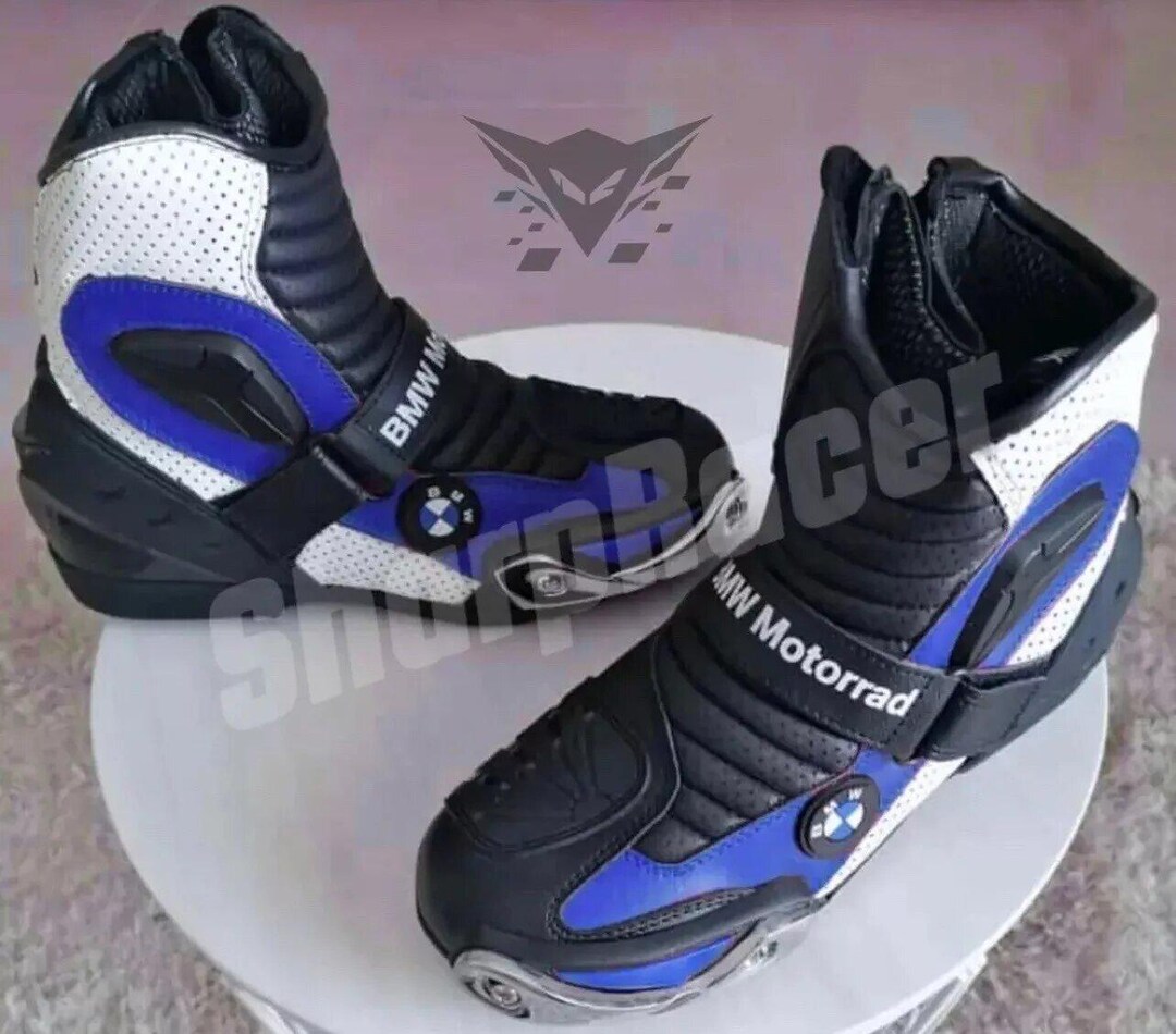 BMW Motorcycle Motorbike Racing Leather Boots Shoes BMW Motorrad