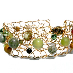 green moss agate bracelet beaded bracelets jasper bracelet gemstone bracelet thin cuff bracelet delicate jewelry handmade jewelry gift image 3
