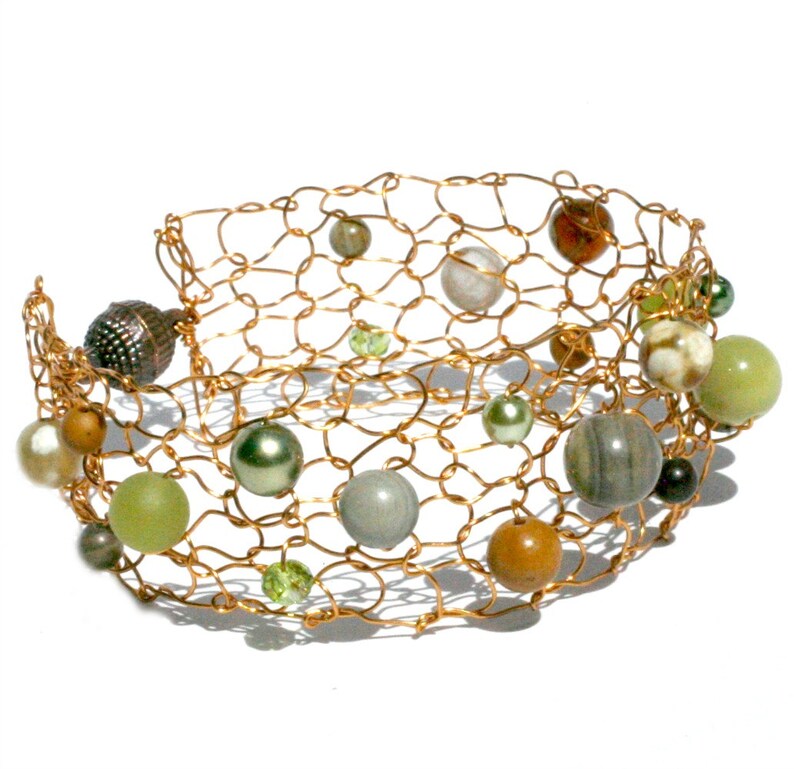 green moss agate bracelet beaded bracelets jasper bracelet gemstone bracelet thin cuff bracelet delicate jewelry handmade jewelry gift image 2