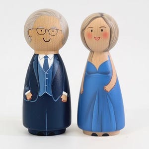 Personalized Mother’s Day Gift, Custom Family Peg Dolls, Hand-Painted Wooden Figures, Gift for Mom, Unique Keepsake