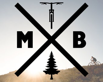 Mountain Bike X Vinyl Decal - Mountain Bike Gift, Adventure Life, Outdoor Lover, Laptop Sticker