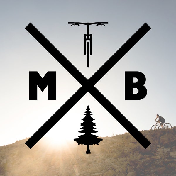 Mountain Bike X Vinyl Decal - Mountain Bike Gift, Adventure Life, Outdoor Lover, Laptop Sticker