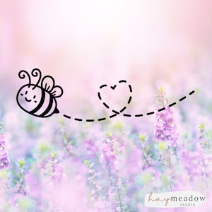 Cute Bee Vinyl Decal - Flying Bee Sticker, Outdoorsy Sticker, Nature Decal, Car Window Sticker